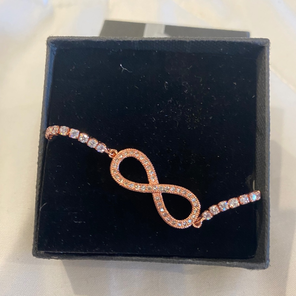 New in Box! Rose gold and faux diamond bracelet